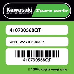 WHEEL-ASSY,RR,G.BLACK Łatwy zwrot