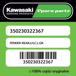 Zamów dziś FENDER-REAR,LH,C.L.GR