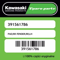 PAD,RR FENDER,RR,LH Darmowy zwrot