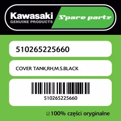 COVER TANK,RH,M.S.BLACK Ograniczona ilość
