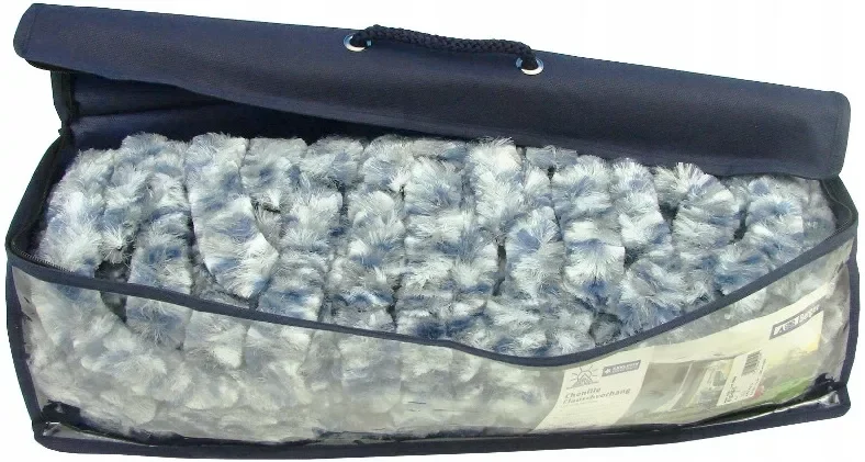 Bestseller ZASŁONA KOTKI 56x185 MELANŻ SZARO-GRANATOWY