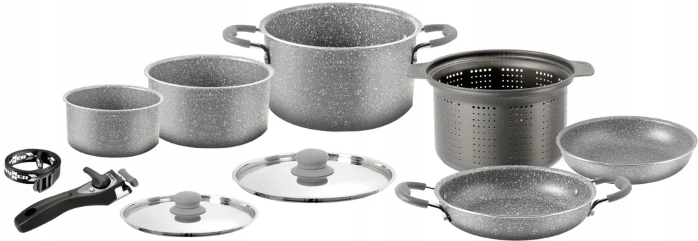 Ekspresowa dostawa GARNEK ZESTAW 9+1 BRUNNER GOURMER ROCK NG 22 cm
