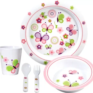 Zniżka ZESTAW OBIADOWY DLA DZIECI BRUNNER BUTTERFLY KIDS GIRL 3+ 5 szt.