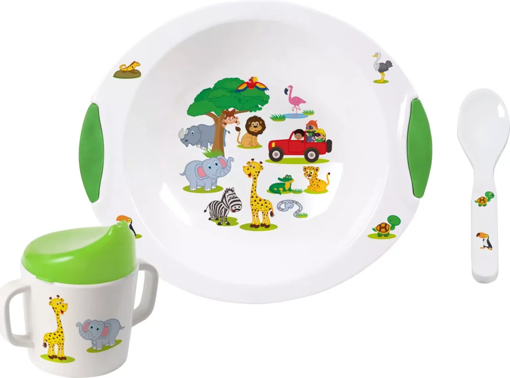 Obniżka ceny ZESTAW OBIADOWY DLA DZIECI BRUNNER JUNGLE PARADE 6M+ 3 szt.