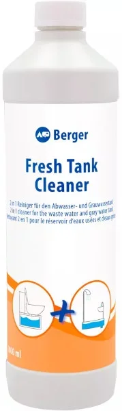 Nowość PŁYN BERGER FRESH TANK CLEANER DO CZYSZCZENIA ZBIORNIKA SZAREJ WODY I KASETY TOALETY 1l
