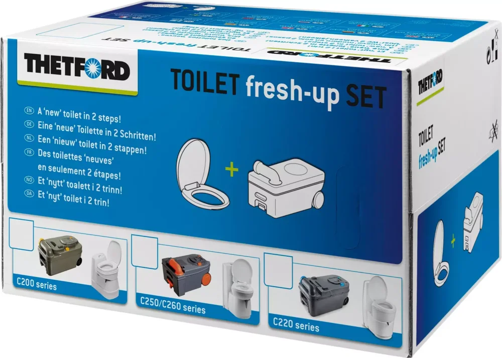 Nowy KASETA TOALETY THETFORD FRESH UP C200 ZESTAW DESKA + ZBIORNIKA