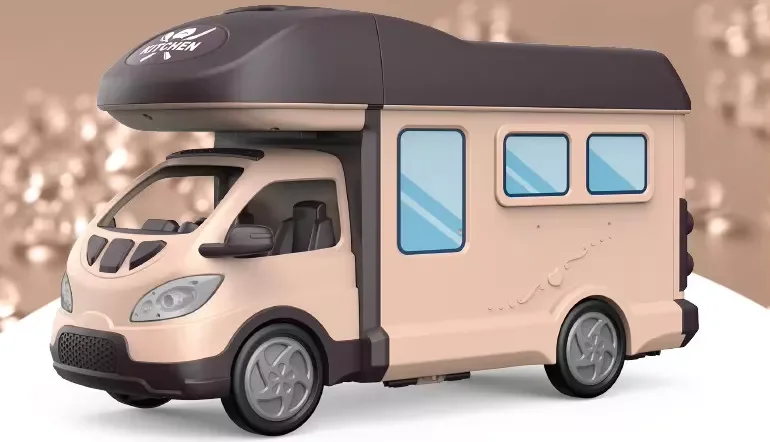 Popularny ZABAWKA "AUTO CAMPER Z AKCESORIAMI 40 cm