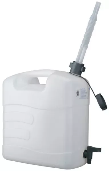 Wybór klientów KANISTER 15L Z LEJKIEM I KRANEM BIAŁY 36x18x42cm