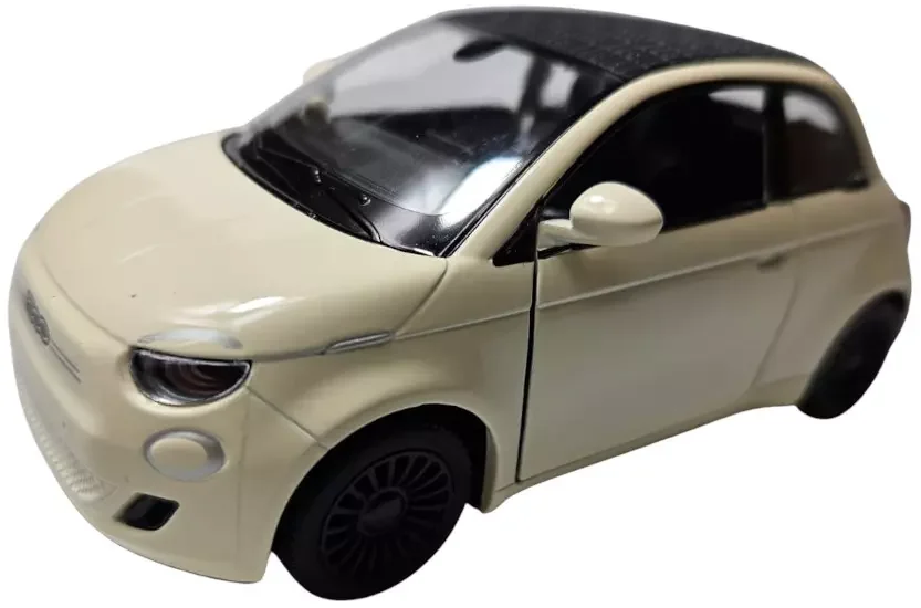 ZABAWKA "AUTO FIAT 500E 1:28 Z NAPĘDEM KREMOWE Ekspresowa dostawa