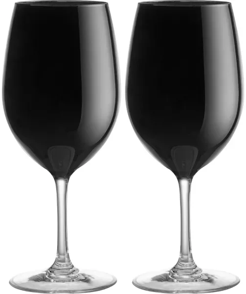 KIELISZKI DO WINA BRUNNER THANGO BALCK 600 ml 2 szt. Promocja