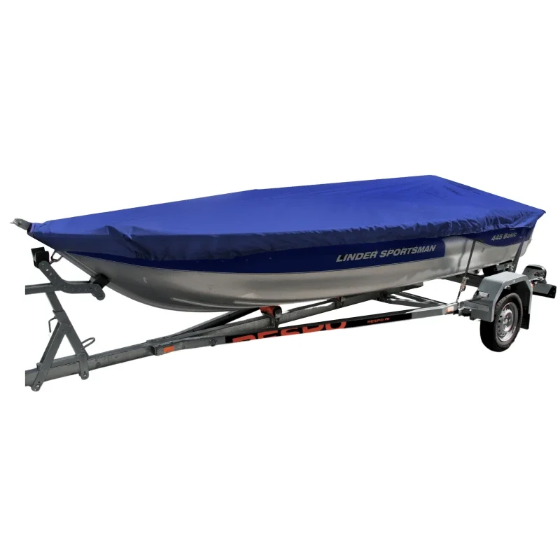 Nowość Pokrowiec na łódź łódkę wędkarską 270g/m2 420-450cm transportowy granat