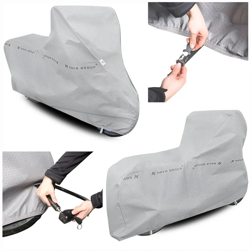 Bestseller Pokrowiec na Motocykl L 220x125 MIĘKKI Plandeka Motor Klamra Exclusive